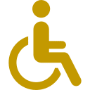 icon handicapé doré